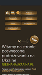 Mobile Screenshot of nieznanaukraina.pl